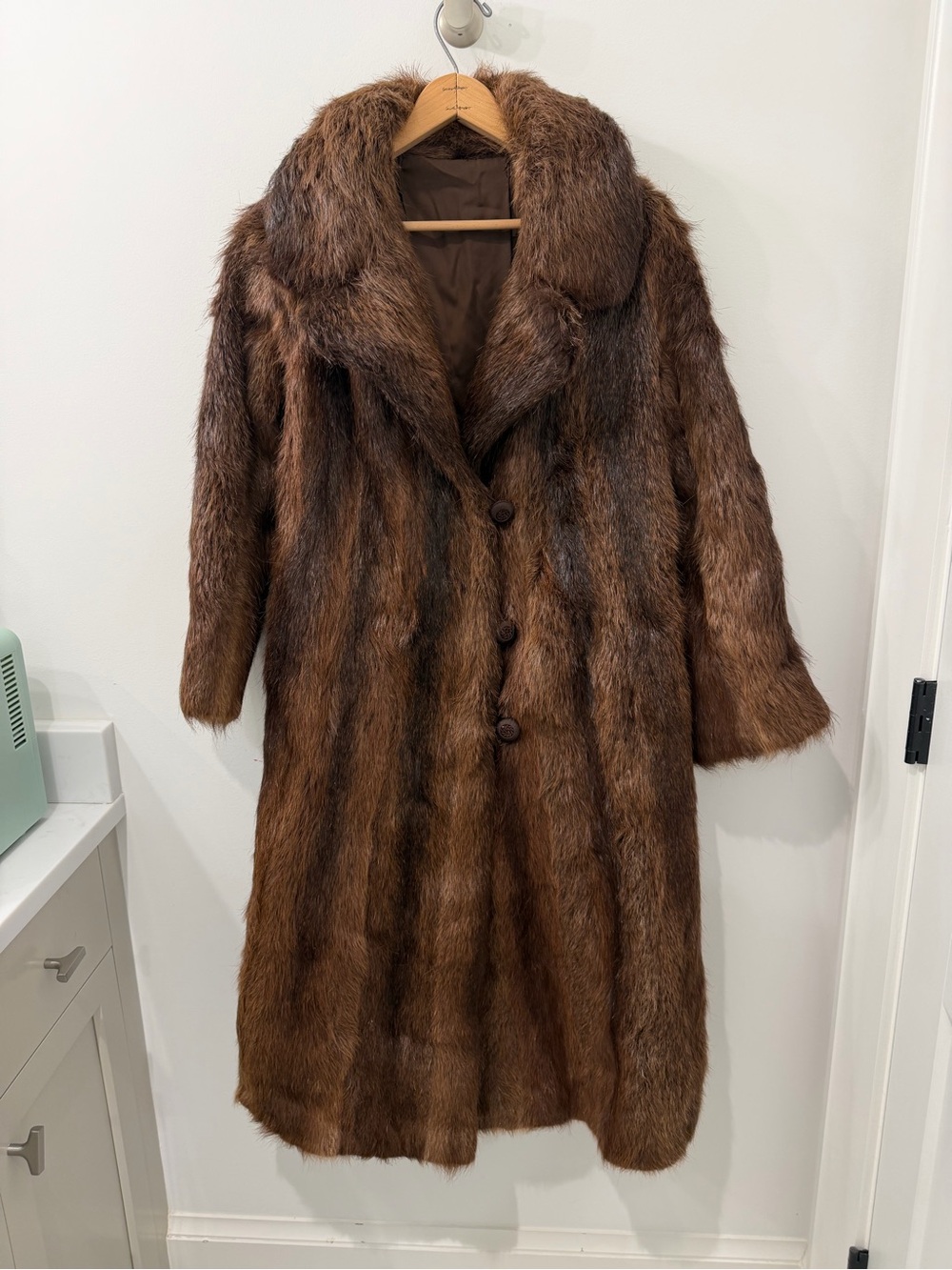 Vintage Women’s Genuine Pony Horse Hair Oversized Long Coat